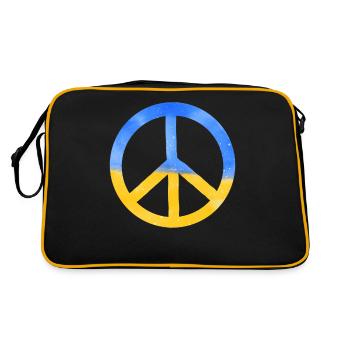 Soutenez l’Ukraine, la paix et non la guerre - Sac Retro - noir/or - Dos