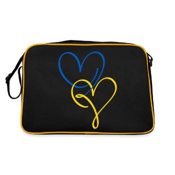 Soutenez l’Ukraine, la paix et non la guerre - Sac Retro - noir/or - Dos