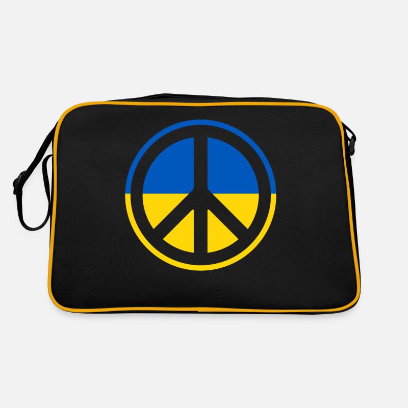 Stand with Ukraine Peace No War Retro Tasche