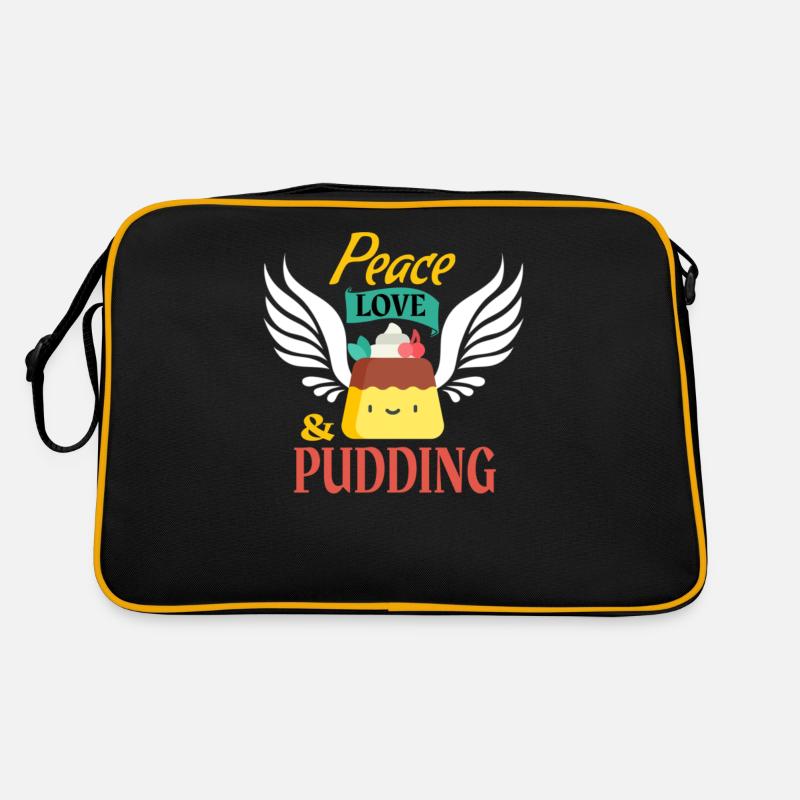 Peace Love and Pudding Funny Candy Sarcasm Retro Bag