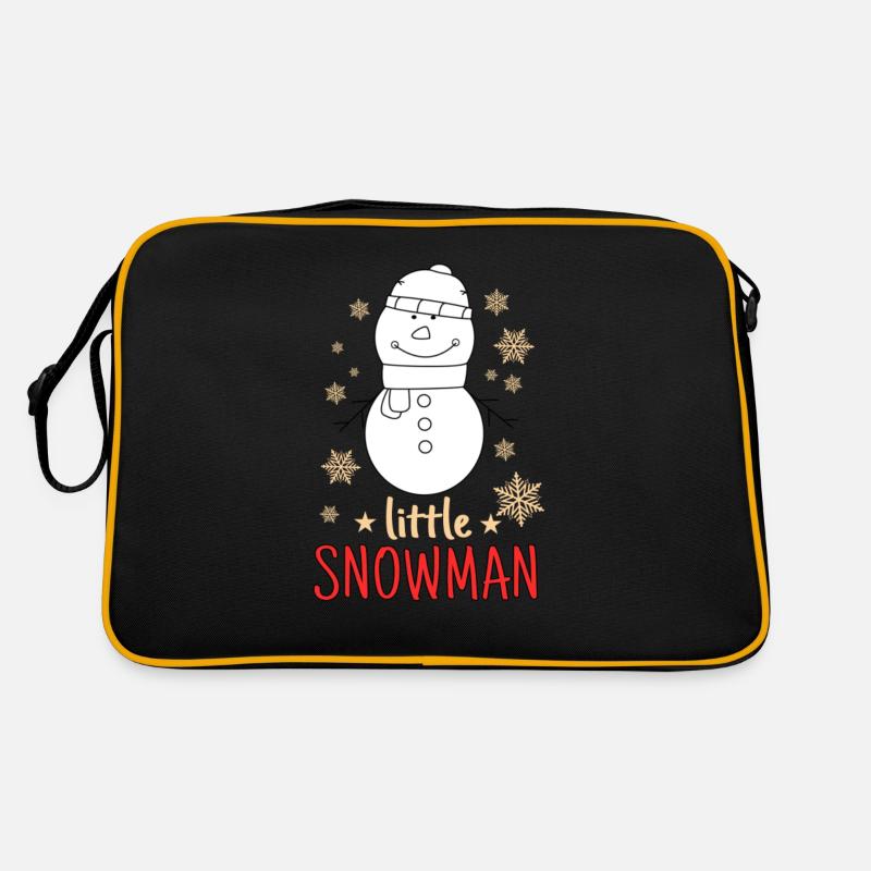 Kleiner Schneemann lustiger Weihnachtspyjama Retro Tasche