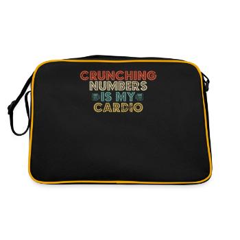 Crunching Numbers is My Cardio Funny Accounting - Retro Bag - black/gold - Back