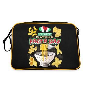 Pâtes, Pizza Pâtes, Pâtes, Pâtes italiennes - Sac Retro - noir/or - Dos