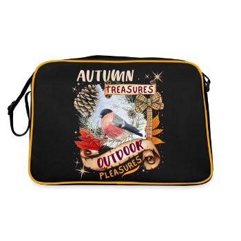 Herbst, automne, Randonnée pédestre en épiche d’automne, Wandern - Sac Retro - noir/or - Dos
