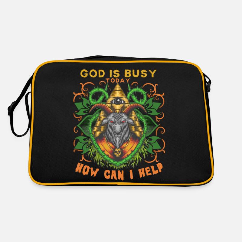 Baphomet, occult deity, Illuminati Retro Bag