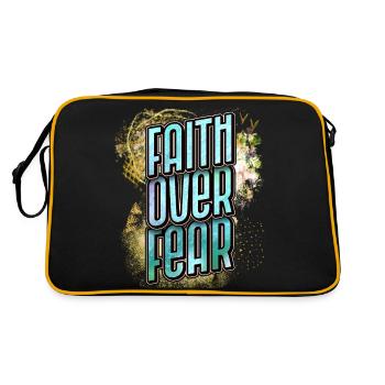 Christian Faith, Jesus Christ, Bible Proverb - Retro Bag - black/gold - Back
