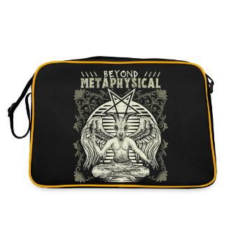 Baphomet, occultism, deity, pentagram - Retro Bag - black/gold - Back