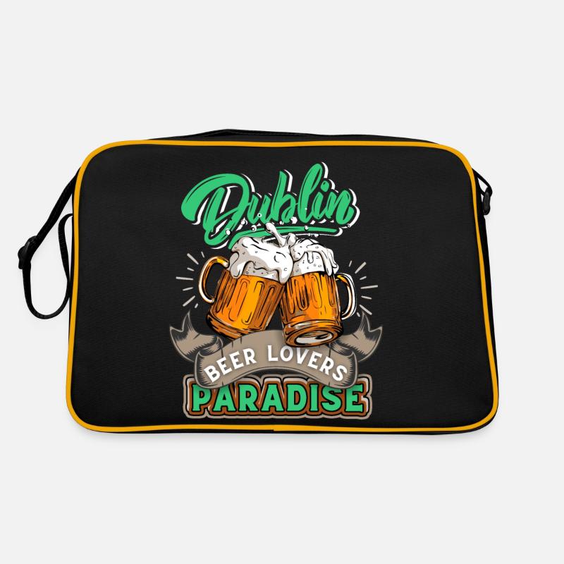 Irland, Dublin, St-Patricks-Day Biertrinker Spruch Retro Tasche