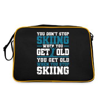 Drôle de skieur amateur de ski Tu ne t’arrêtes pas - Sac Retro - noir/or - Dos