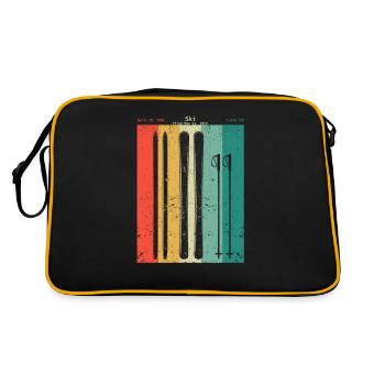 Amateurs de ski vintage Sports d’hiver Ski d’hiver - Sac Retro - noir/or - Dos