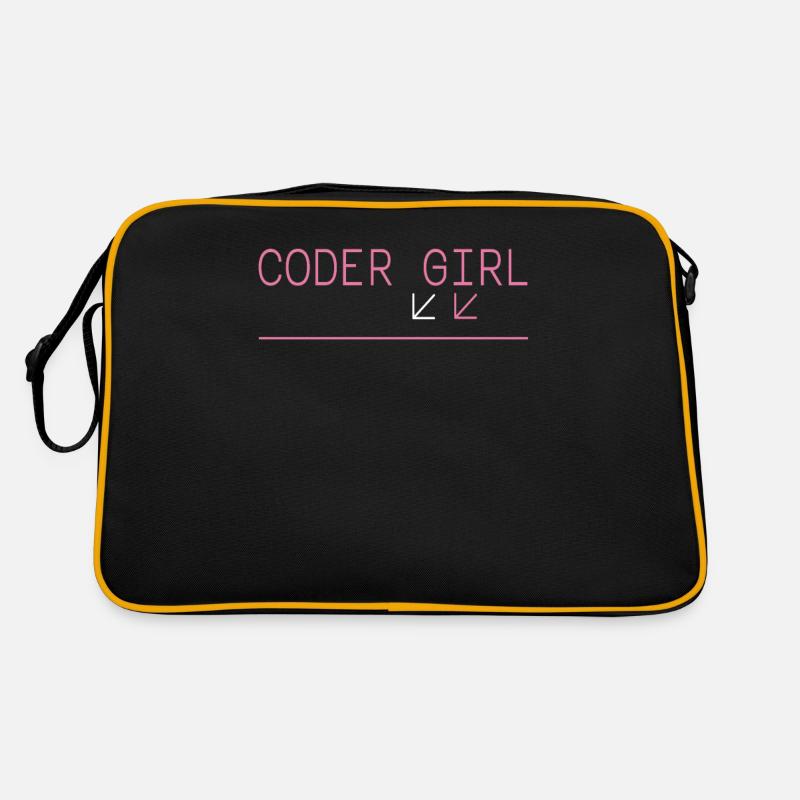 Coder Girl Programmer Funny Geek Coding Retro Bag