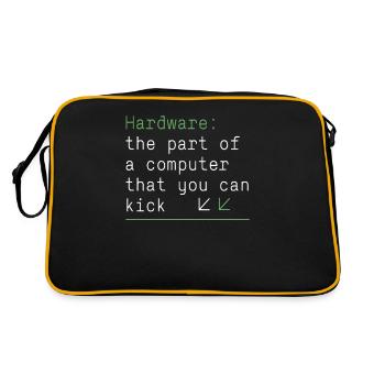 Hardware the part of a computer that you can kick - Retro Bag - black/gold - Back