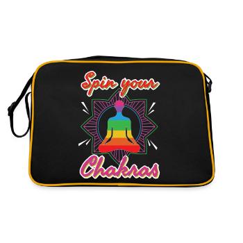 Spin Your Chakras - Retro Bag - black/gold - Back