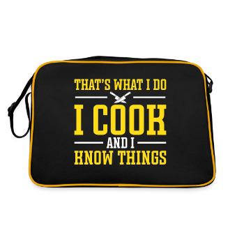That's what I do, I cook, and I know - Retro Bag - black/gold - Back