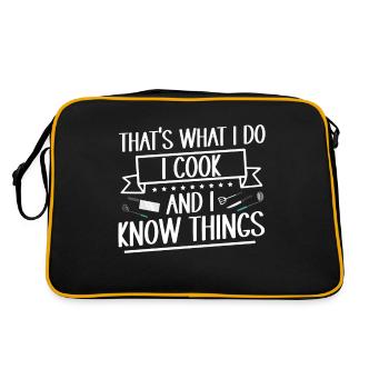 That's what I do, I cook, and I know - Retro Bag - black/gold - Back
