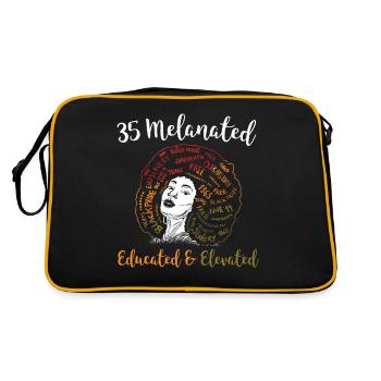 35 Melanated Educated & Elevated Juneteenth - Retro Bag - black/gold - Back
