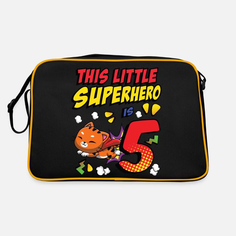 Ce petit super-héros est 5 propriétaires de chat 5. Sac Retro