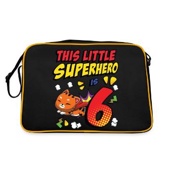 Ce petit super-héros est 6 propriétaires de chat 6. - Sac Retro - noir/or - Dos