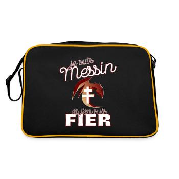 Cadeau Homme Foot Metz Messin Noel Anniversaire - Sac Retro - noir/or - Dos