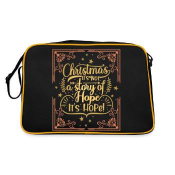 Christmas vintage saying golden typography - Retro Bag - black/gold - Back