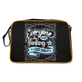 Dicton, lecture de l’, typographie de style vintage - Sac Retro - noir/or - Dos