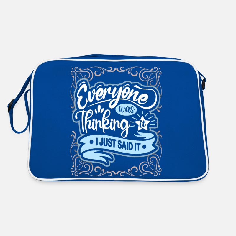 Saying, mind reading, vintage style typography Retro Bag