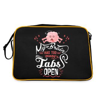 Motivational saying, funny saying, concentration - Retro Bag - black/gold - Back