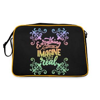 Dicton motivant, inspirant, arc-en-ciel - Sac Retro - noir/or - Dos