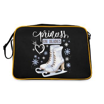 Patins à glace, Patinage, Dicton-Princesse - Sac Retro - noir/or - Dos