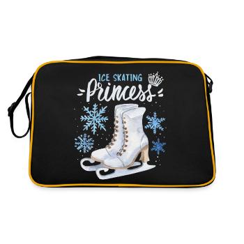 Patins à glace, Patinage, Dicton-Princesse - Sac Retro - noir/or - Dos