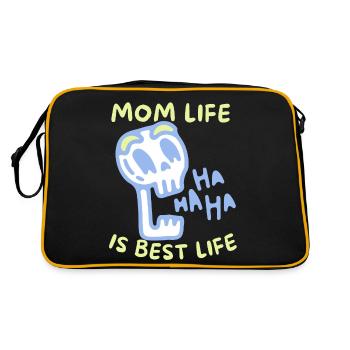 Mother-Mama sarcastic saying Skull, Mother's Day - Retro Bag - black/gold - Back