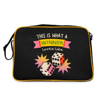 Gagnant gagnant, Dice Gamer Saying Dice Game - Sac Retro - noir/or - Dos