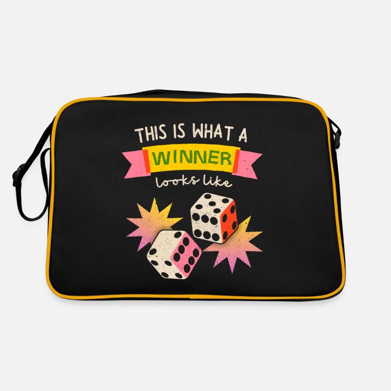 Winner Winner, Dice Gamer Saying Dice Game Retro Bag