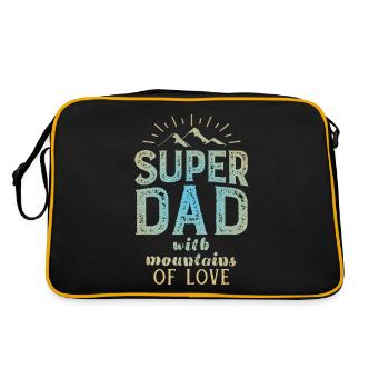 Fête des pères, dicton Super Dad, design vintage - Sac Retro - noir/or - Dos