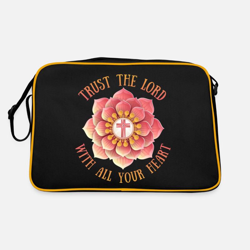 Jésus-Christ avec mandala 3D, dicton chrétien Sac Retro