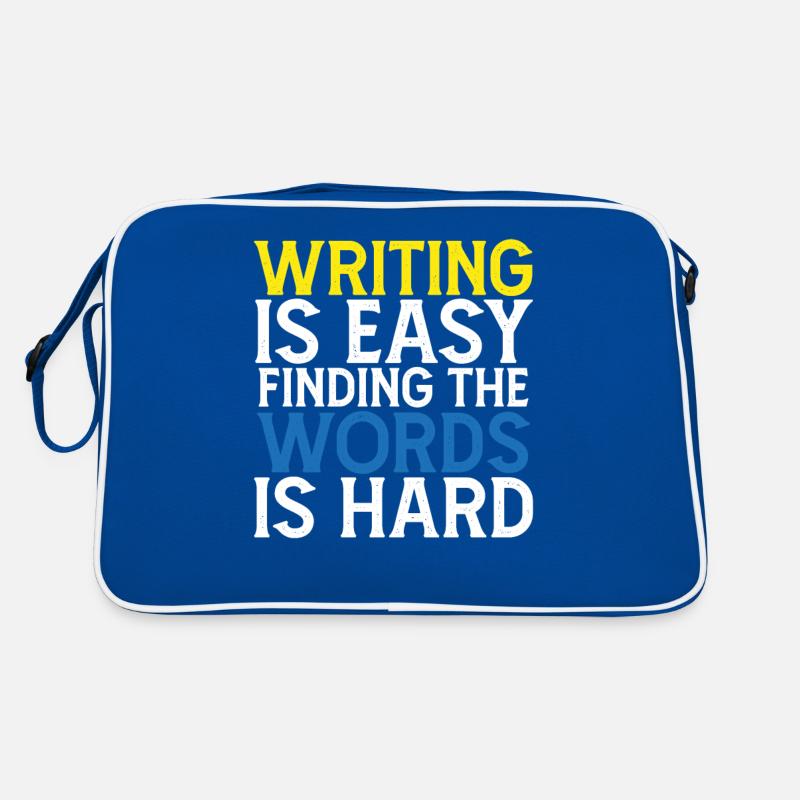 Writing Is Easy Finding the Words Is Hard Retro Bag