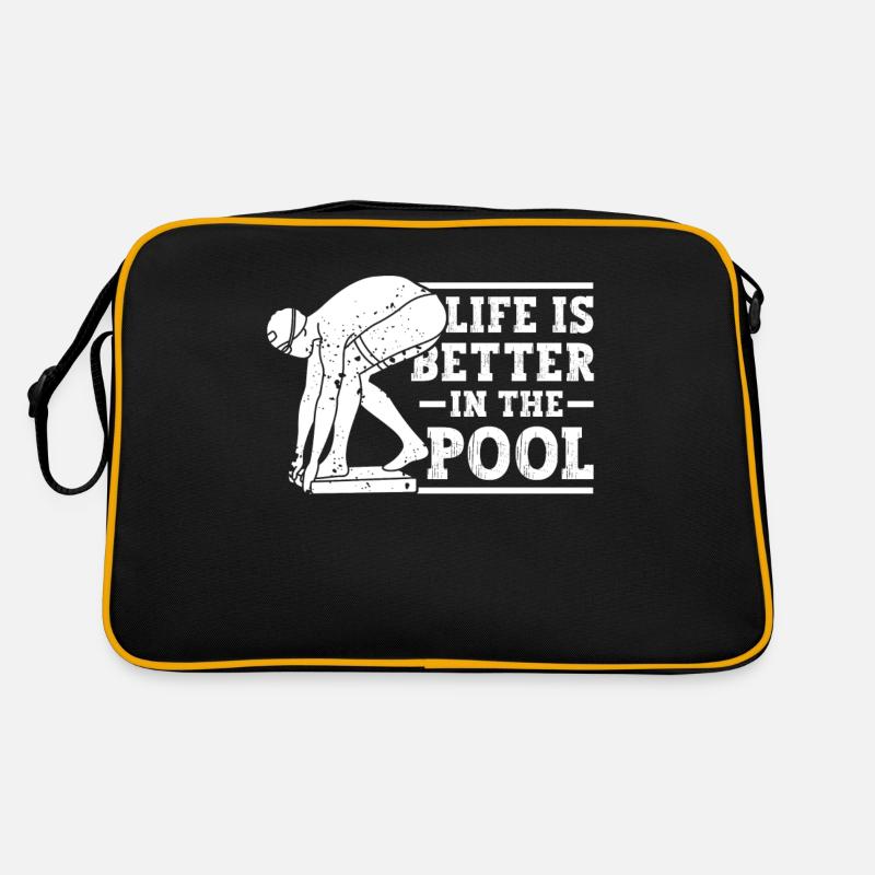 Schimmer Schwimmen Life Is Better In The Pool Retro Tasche