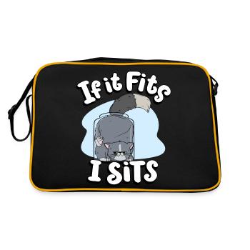 Si ça me convient, je m’assois mignon canister Cat Fitness - Sac Retro - noir/or - Dos