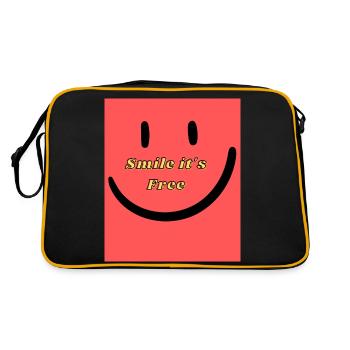 Smile it is for Free - Retro Bag - black/gold - Back