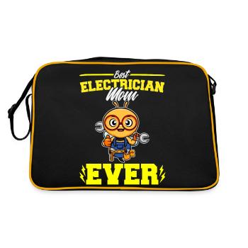 Best Electrician Mom Ever Electronic Technician - Retro Bag - black/gold - Back