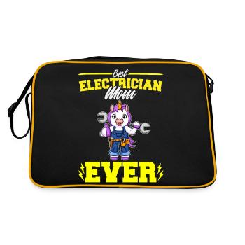 Best Electrician Mom Ever Electronic Technician - Retro Bag - black/gold - Back