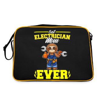 Best Electrician Mom Ever Electronic Technician - Retro Bag - black/gold - Back