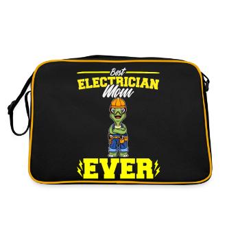Best Electrician Mom Ever Electronic Technician - Retro Bag - black/gold - Back
