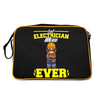 Best Electrician Mom Ever Electronic Technician - Retro Bag - black/gold - Back