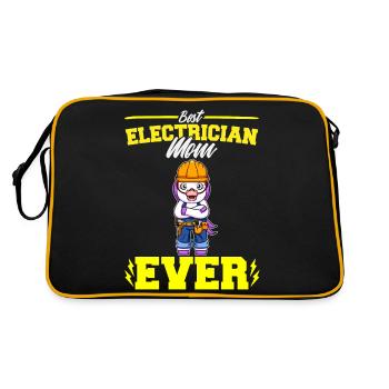 Best Electrician Mom Ever Electronic Technician - Retro Bag - black/gold - Back