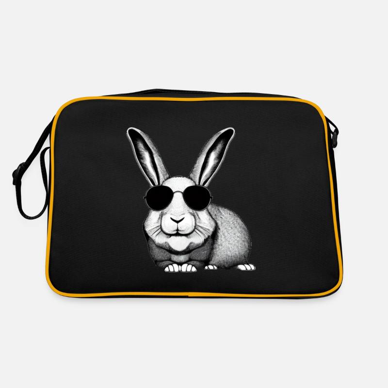 Rabbit Pet Pet Cool Lunettes de soleil Design Sac Retro