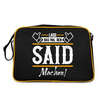 Said Geschenkidee Geschenk Geburtstag - Retro Tasche - Schwarz/Gold - Hinten