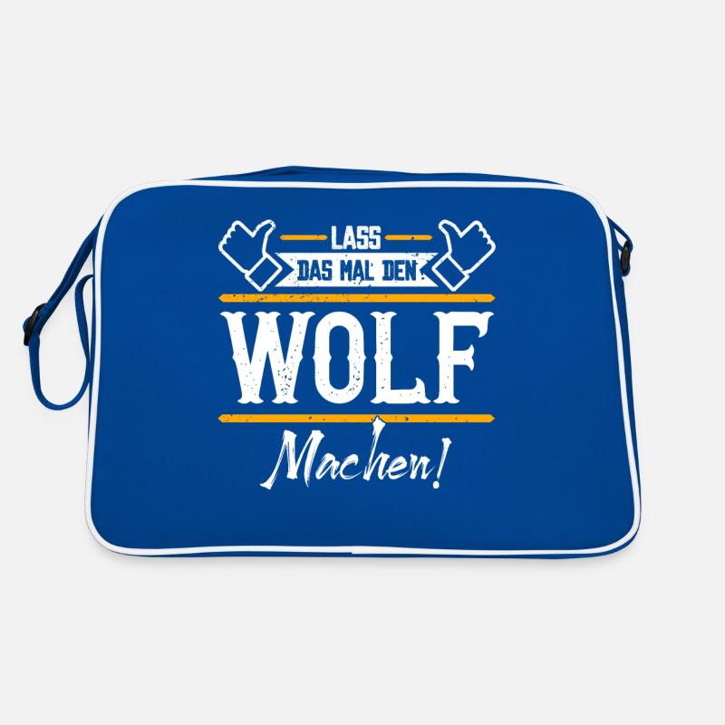 Wolf Geschenkidee Geschenk Geburtstag Retro Tasche