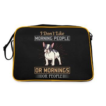 No Morning Dog - Retro Bag - black/gold - Back