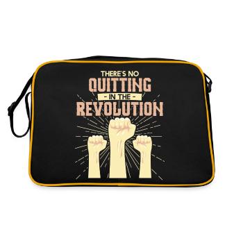 Thers No Quitting In The Revolution - Retro Bag - black/gold - Back